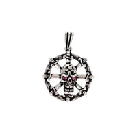 Wheel Skull Pendant (Silver)