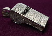 Whistle Pendant CZ Silver - Popular Jewelry