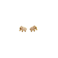 Icy Elephant Stud Earrings (14K)