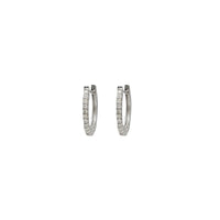 Diamond Round Hoop Earrings (14K)