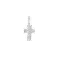 Diamond Cross Baguette & Round Pendant (14K)