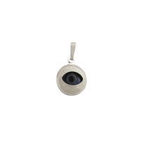 White Gold Circular Evil Eye Pendant (14K)