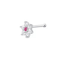 Flower CZ Nose Piercing (14K)