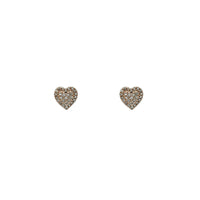 Diamond Heart Stud Earrings (14K)