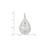 Filigree Teardrop Pendant (Silver)