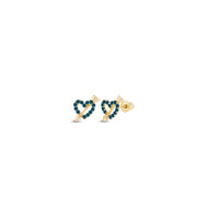 Cupid Heart Stud Earrings (14K Gold)