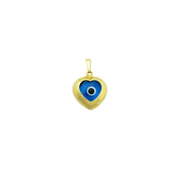 Heart-Shaped Evil Eye Pendant (14K)