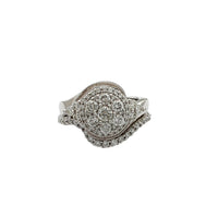 Diamond Spiral-Eye Engagement & Wedding Ring Set(14K)