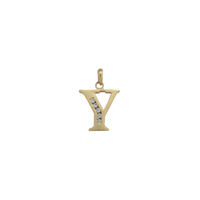 Letter 'Y' CZ Pendant (14K)