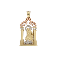 Tricolor CZ Lazarus Arch Pendant (14K)