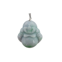 Laughing Jade Buddha Pendant (14K)