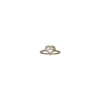 Cubic Zirconia Heart Infinity Ring (14K)
