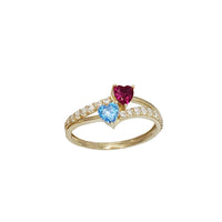 Zirconia Double Heart Ring (14K)