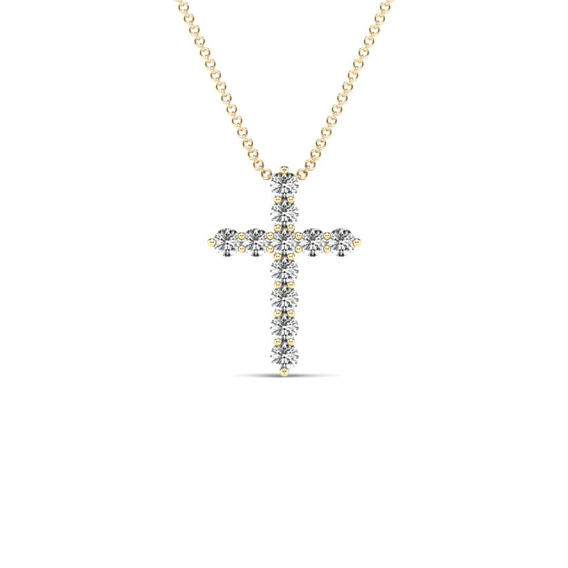 Diamond Cross Pendant (14K)