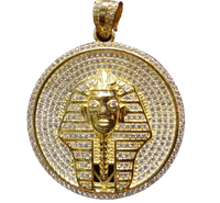Iced Out faraona medaljona kulons (sudrabs)