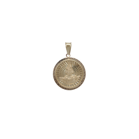 Cubic Zirconia Round " Our Lady of Charity " Pendant (14K)