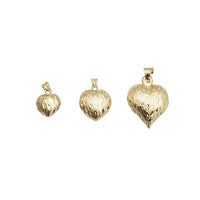 Peacock's Eye Diamond-Cut Heart Pendant (14K)