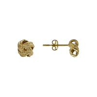 Four-Strand Love Knot Stud Earrings (14K)