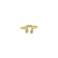 Icy Musical Note Ring (14K) front - Popular Jewelry - New York