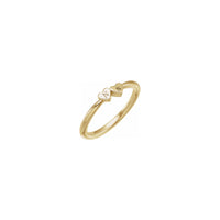 2-Heart Engravable Ring (14K) engraved - Popular Jewelry - New York