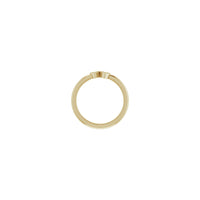 2-Heart Engravable Ring (14K) setting - Popular Jewelry - New York