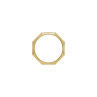 3 mm Octagon Ring (14K) side - Popular Jewelry - New York