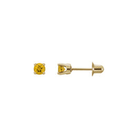3 mm రౌండ్ నేచురల్ సిట్రిన్ స్టడ్ చెవిపోగులు (14K) మెయిన్ - Popular Jewelry - న్యూయార్క్