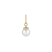 Collana di diamanti di perle Akoya (14K) laterale - Popular Jewelry - New York