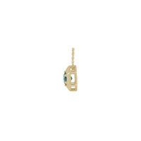 Alexandrite Solitaire Hexagon Necklace (14K) flanko - Popular Jewelry - Novjorko
