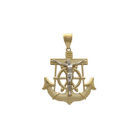 Anchor and Ship Wheel with Crucified Jesus Pendant (14K) Popular Jewelry - New York