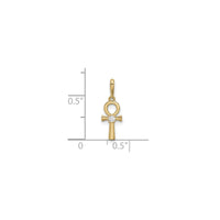 Ankh Cross with Zirconia Stone Pendant (14K) skala - Popular Jewelry - New York