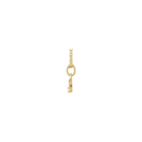 Aquarius Zodiac Sign Diamond Necklace (14K) side - Popular Jewelry - 紐約