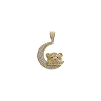 Bear ug Crescent Moon CZ Pendant (14K) Popular Jewelry - New York
