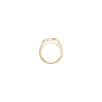 Schwaarz Onyx an Diamant Bezel-Set Ring (14K) Astellung - Popular Jewelry - New York