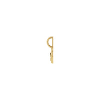 Liontin Medali Aquarius Spinel Hitam dan Berlian Putih (14K) samping - Popular Jewelry  - New York
