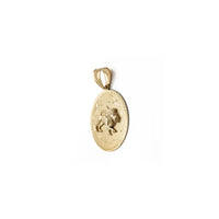 Sisi Liontin Medali Singa Berkobar (14K) - Popular Jewelry - New York