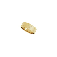 Qum Blast Finish Ring (14K) diaqonal ilə Göy Bandı - Popular Jewelry - Nyu-York