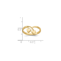 Anello a goccia con cuore di ciliegia scala (14K) - Popular Jewelry - New York