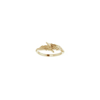 Clasping Angel Wings Ring (14K) front - Popular Jewelry - New York