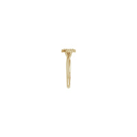 Clasping Angel Wings Ring (14K) side - Popular Jewelry - New York