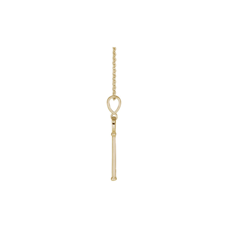 Classic Skeleton Key Necklace (14K) side - Popular Jewelry - New York