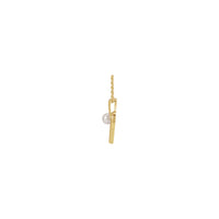 സംസ്കരിച്ച വൈറ്റ് അക്കോയ പേൾ ഹാർട്ട് നെക്ലേസ് (14K) സൈഡ് - Popular Jewelry - ന്യൂയോര്ക്ക്