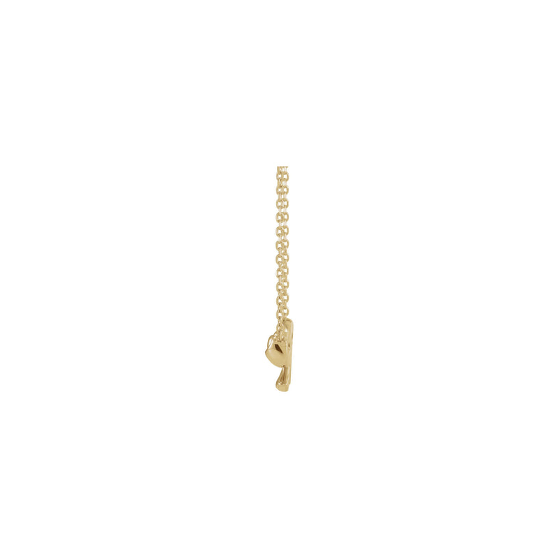Cute Bow Necklace (14K) side - Popular Jewelry - New York