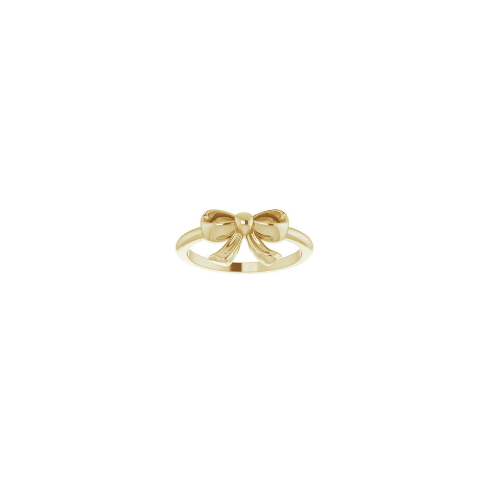 Cute Bow Ring (14K) front - Popular Jewelry - New York