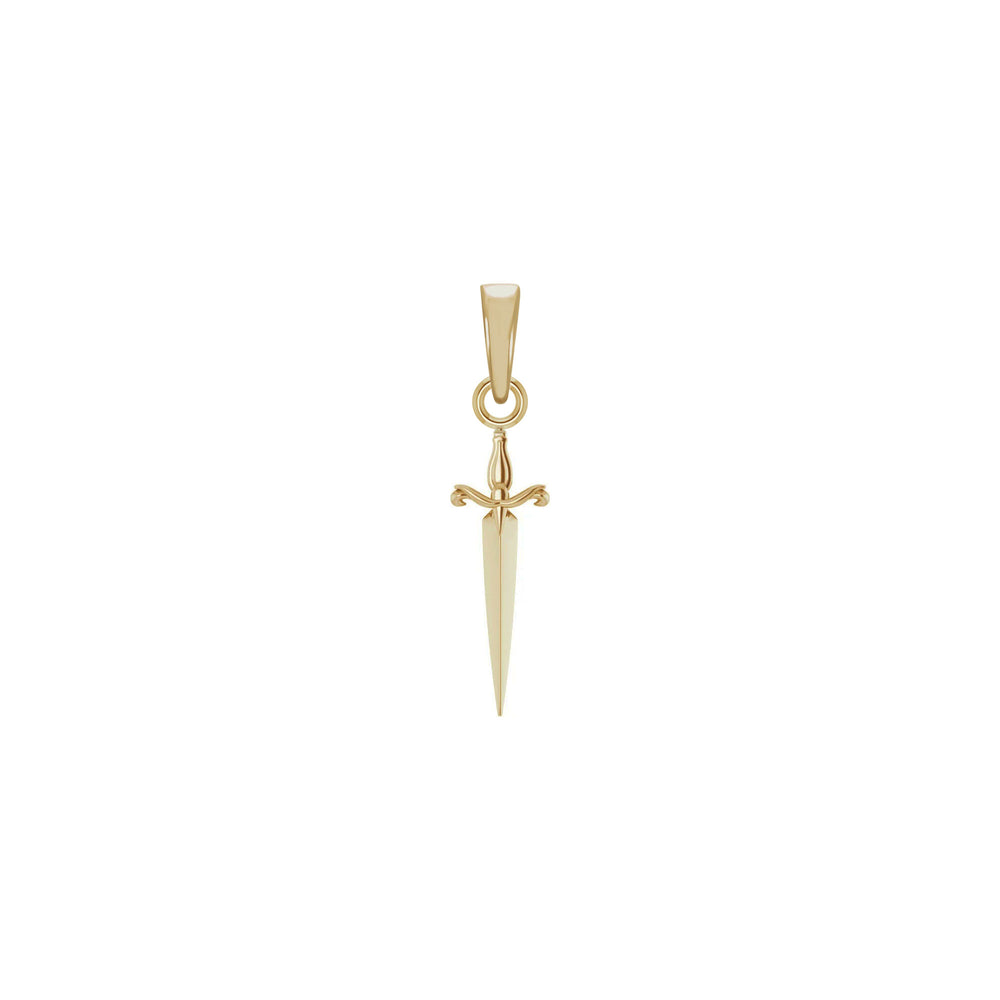 Dagger Pendant (14K) front - Popular Jewelry - New York