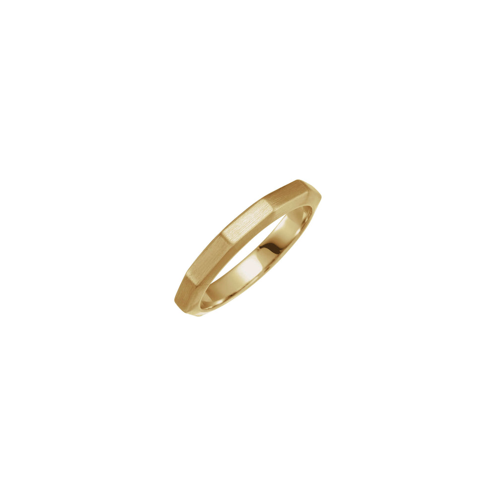 Decagon Ring (14K) front - Popular Jewelry - New York