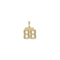 Diamond Cut Varsity Àireamh 88 Pendant (14K) aghaidh - Popular Jewelry - Eabhraig Nuadh