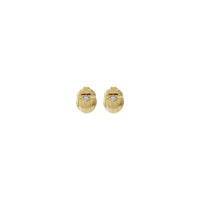 Diamond Scarab Insect Stud Earrings (14K) front - Popular Jewelry - New York
