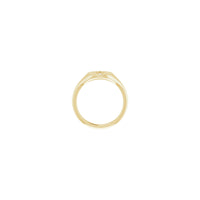 Diamond Shining Star Oval Signet Ring (14K) կարգավորում - Popular Jewelry - Նյու Յորք