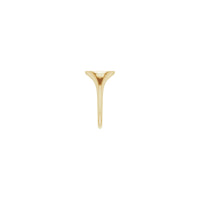 Diamond Shining Star Oval Signet Ring (14K) side - Popular Jewelry - Nova York